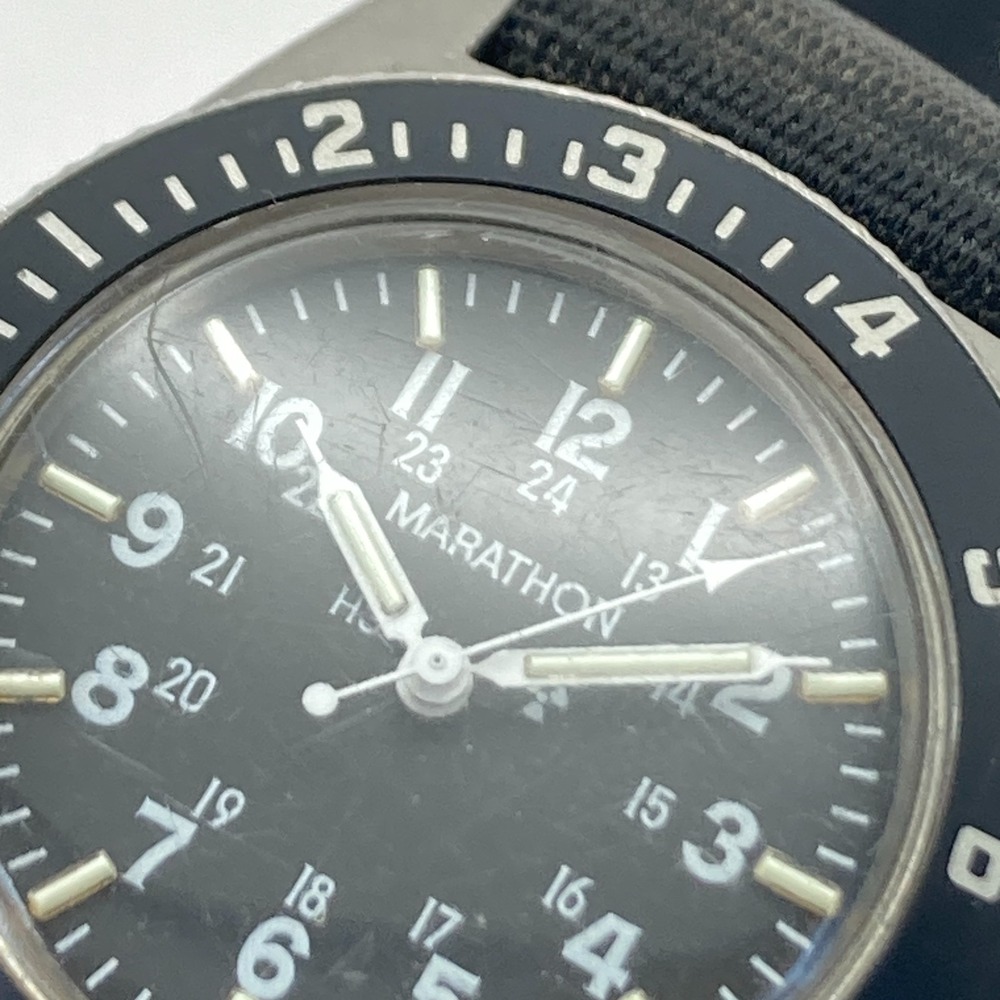 Marathon Gallet & Co Men's Watch Military 41mm Silver Tone 211 New Battery 1990 - Picture 4 of 16